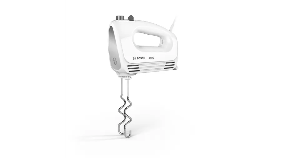 Bosch MFQ24200 El Mikseri CleverMixx 400 W Beyaz, Fırçalanmış paslanmaz çelik