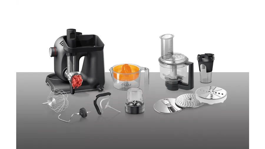 Bosch MUM59M55 Serie 4 Mutfak Makinesi MUM 5 1000 W Siyah, Gümüş