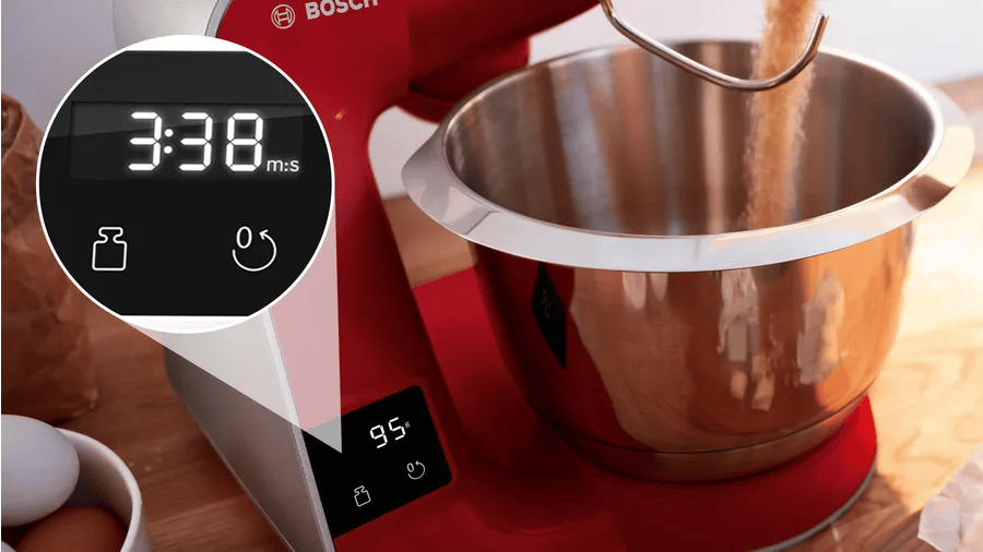 Bosch MUM5X720 Serie 4 Kitchen machine with scale MUM 5 1000 W Kırmızı, Gümüş