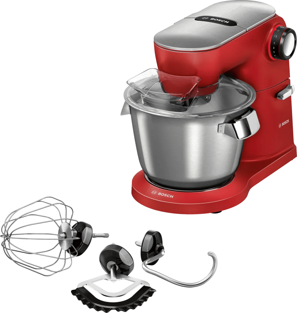 Bosch MUM9A66R00 Mutfak Makinesi OptiMUM 1600 W Kırmızı, Gümüş