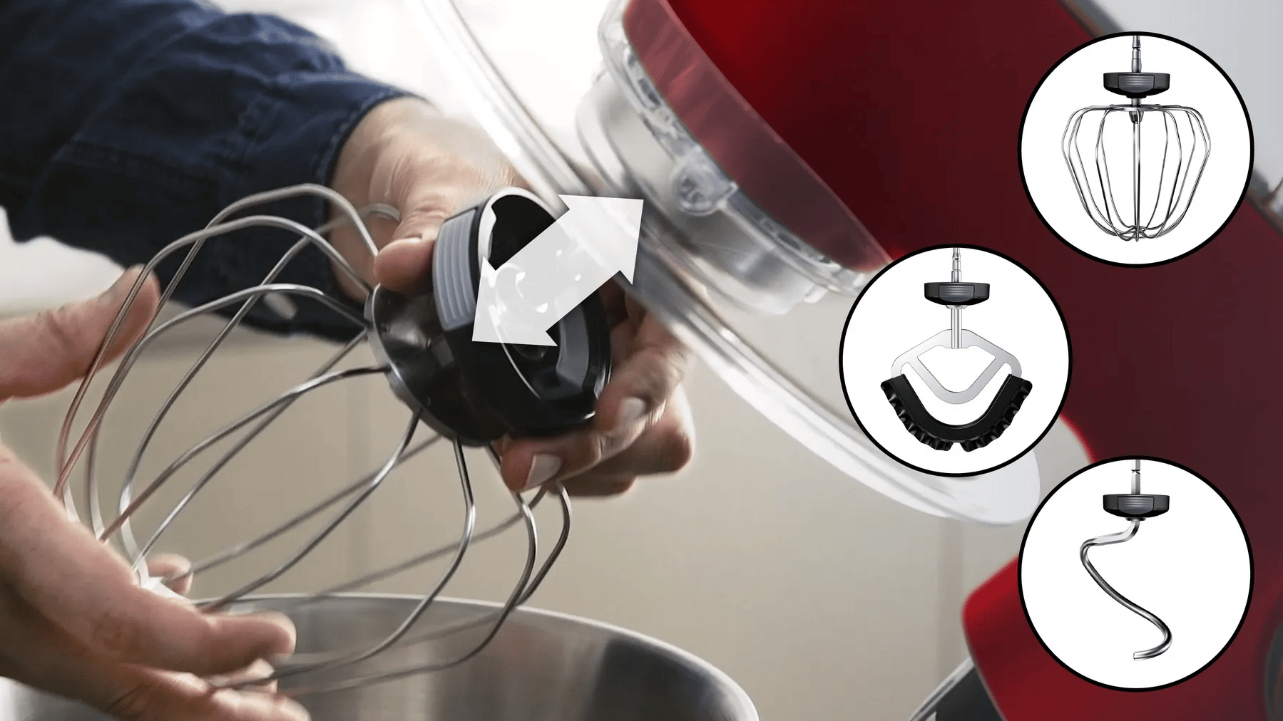 Bosch MUM9A66R00 Mutfak Makinesi OptiMUM 1600 W Kırmızı, Gümüş