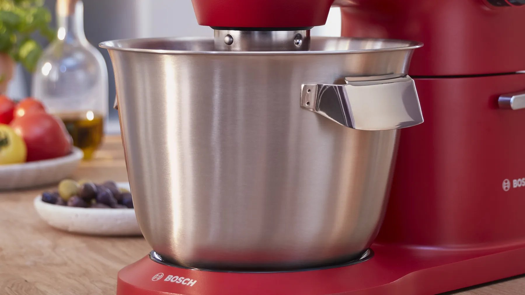 Bosch MUM9A66R00 Mutfak Makinesi OptiMUM 1600 W Kırmızı, Gümüş