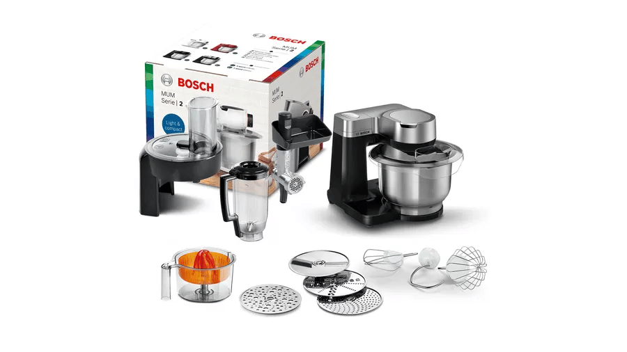 Bosch MUMS2VM40 Serie 2 Mutfak Makinesi MUM 900 W Siyah, Gümüş