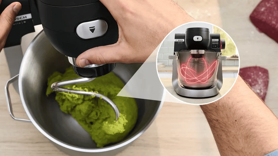 Bosch MUMS6ZS00 Serie 6 Kitchen machine with scale 1600 W Siyah, Fırçalanmış paslanmaz çelik