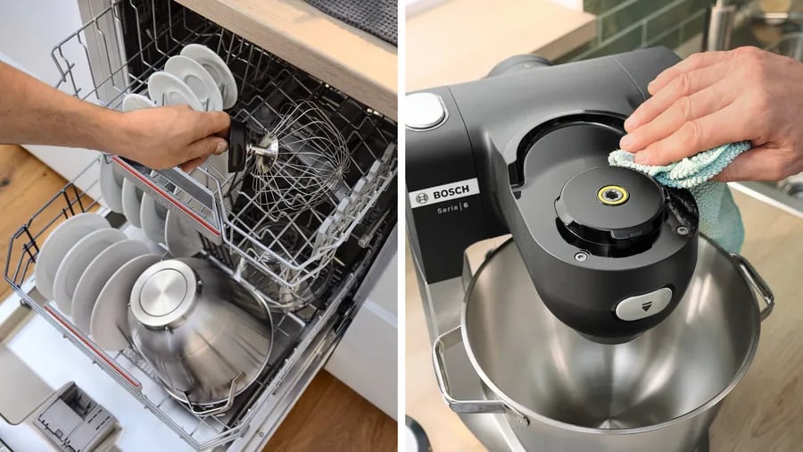 Bosch MUMS6ZS00 Serie 6 Kitchen machine with scale 1600 W Siyah, Fırçalanmış paslanmaz çelik