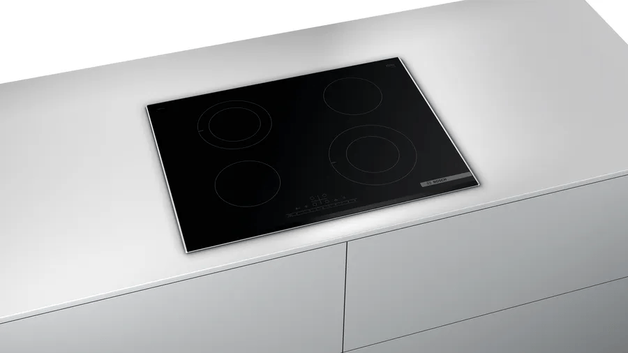 Bosch PKG775FP2E Serie 6 Elektrikli Ocak 70 cm Siyah, Çerçeveli Montaj