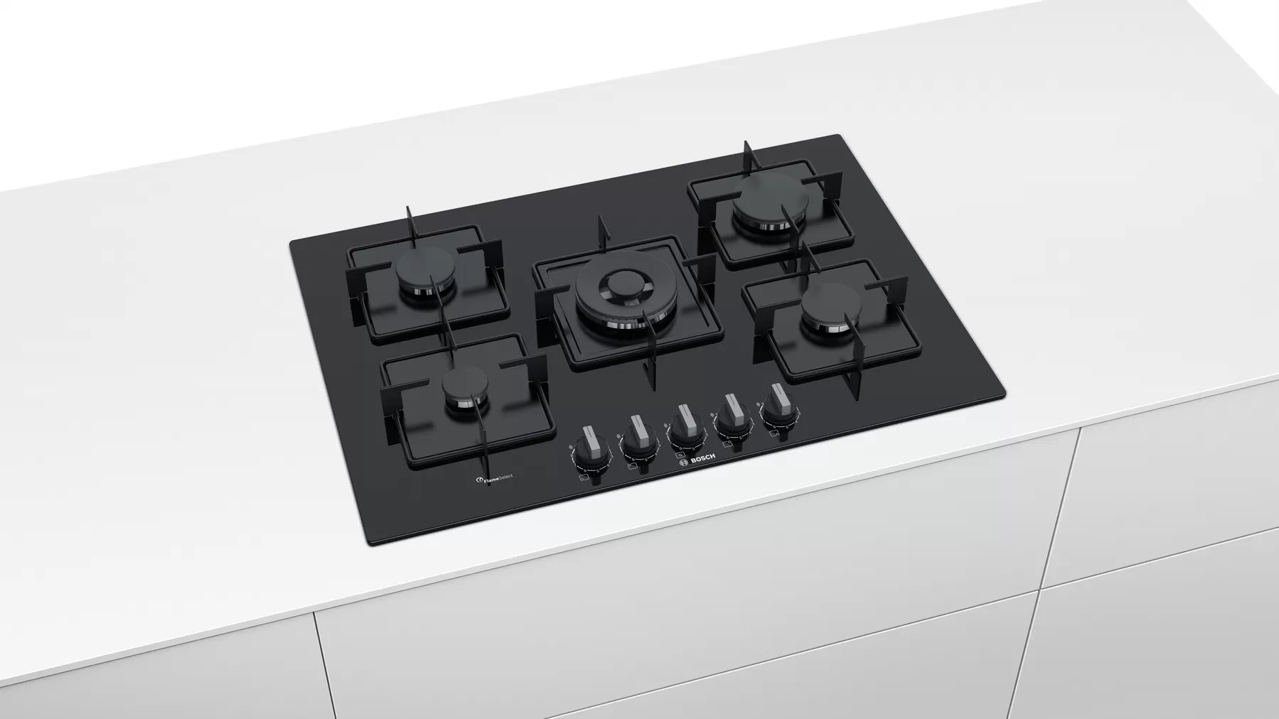 BOSCH PPQ7A6B10 Serie | 6 Gazlı Ocak75 cm Sert cam, Siyah