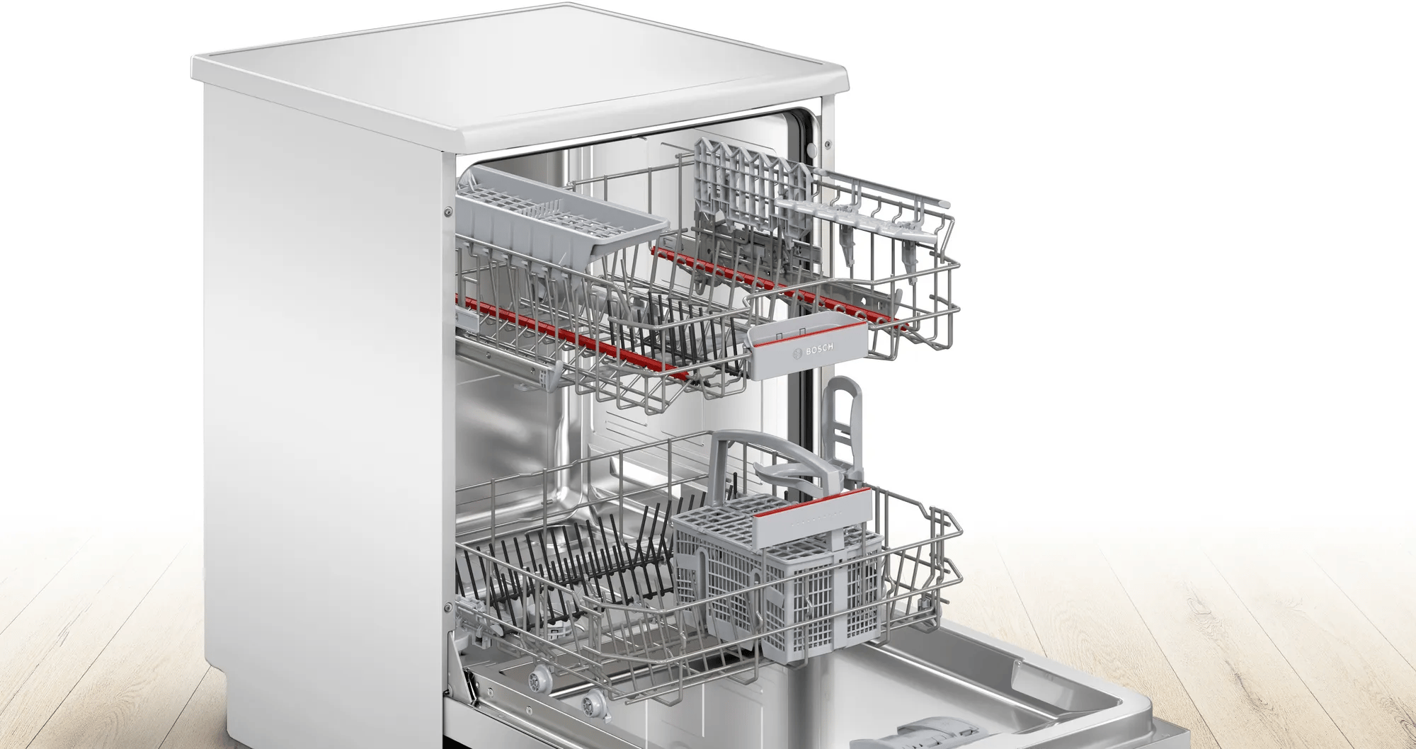 Bosch SMS4EKW62T Serie 6 Solo Bulaşık Makinesi 60 cm Beyaz
