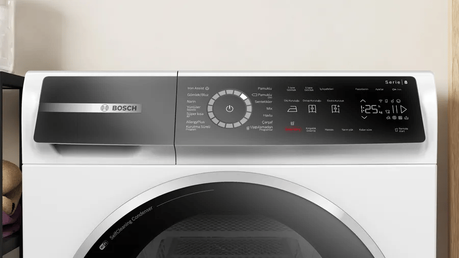 Bosch WQB245A0TR Serie 8 Isı Pompalı Kurutma Makinesi 9 kg