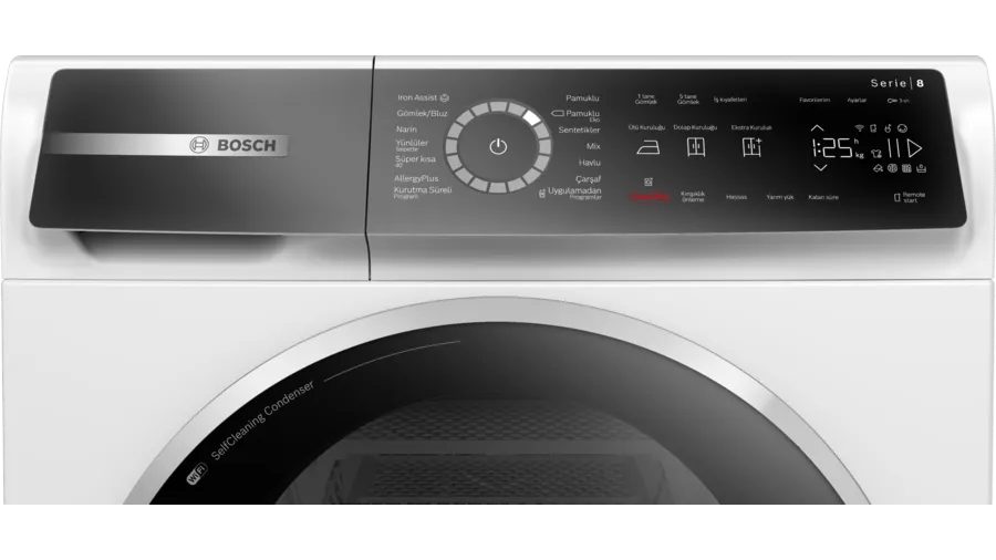 Bosch WQB245A0TR Serie 8 Isı Pompalı Kurutma Makinesi 9 kg