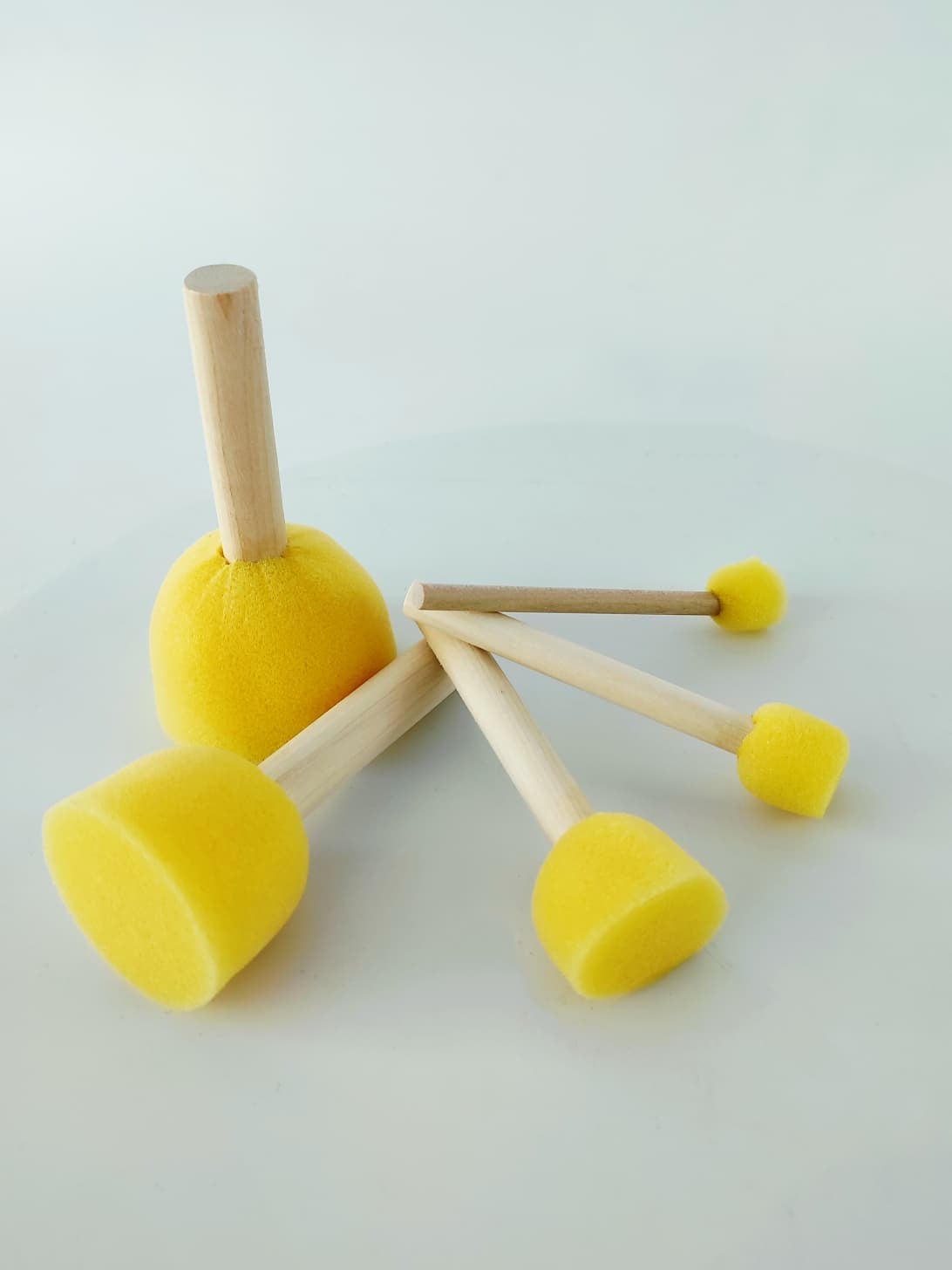 Ahşap Saplı Rötuş Süngeri Dörtlü Set