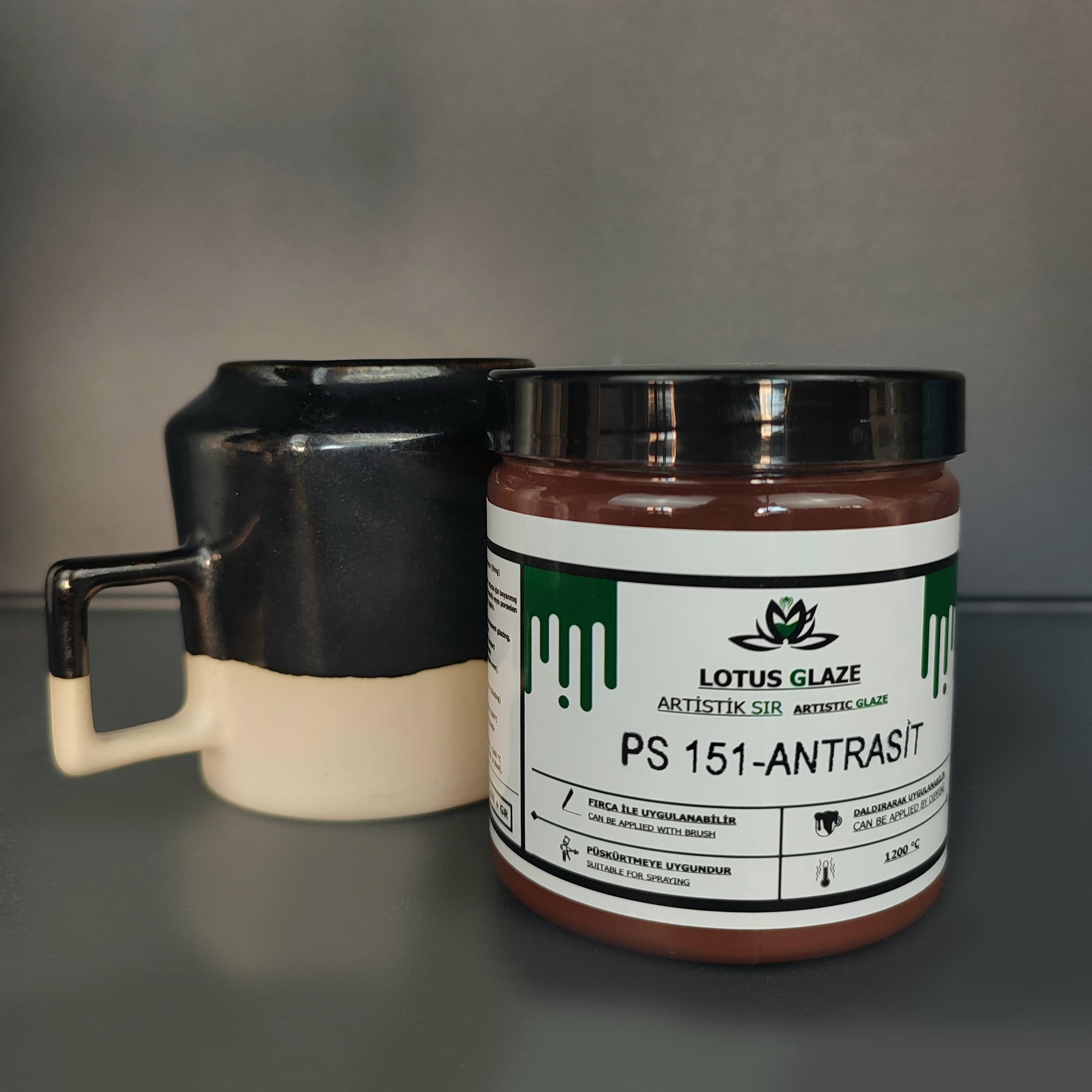 Lotus Glaze Artistik Stoneware sırı  - PS 151 Antrasit