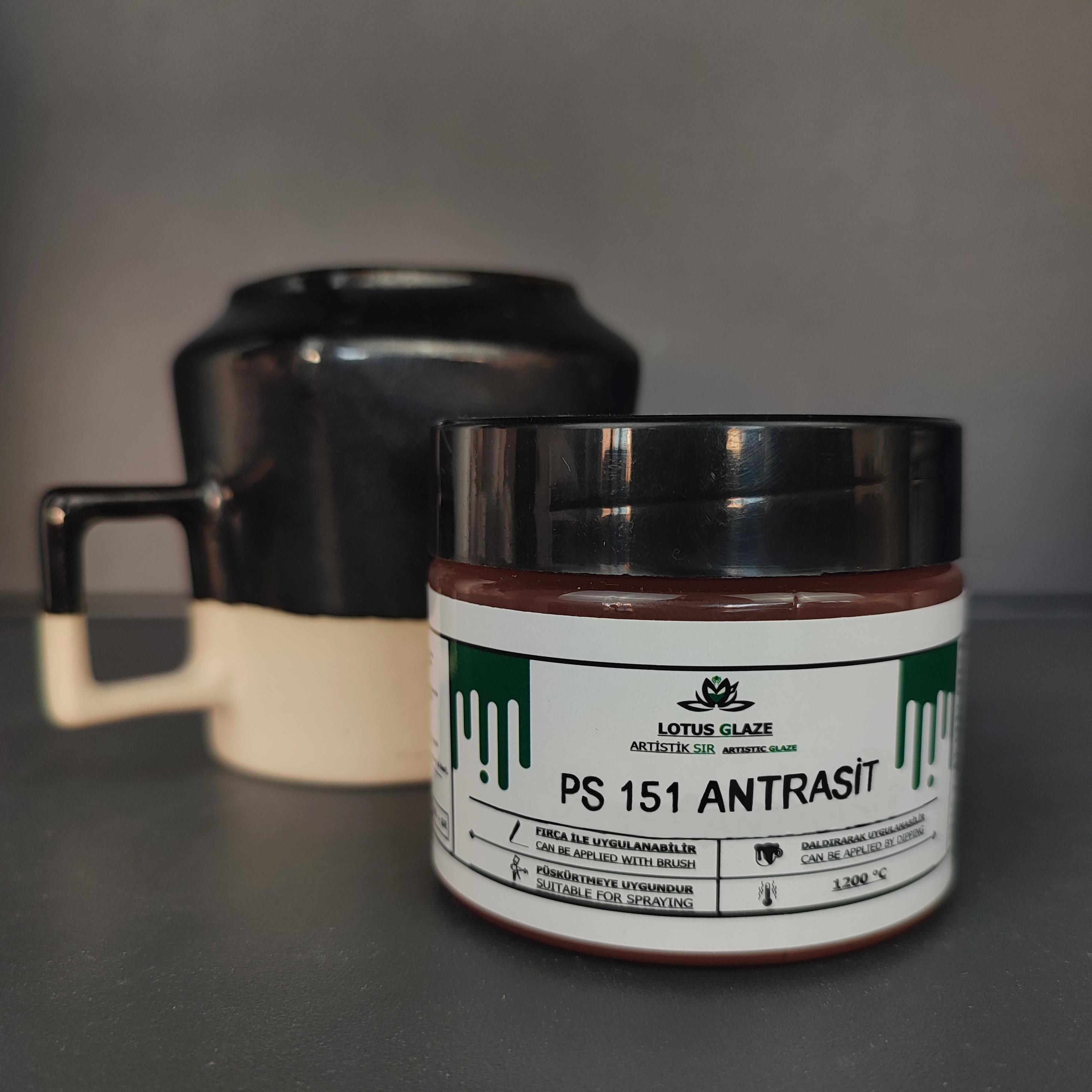 Lotus Glaze Artistik Stoneware sırı  - PS 151 Antrasit