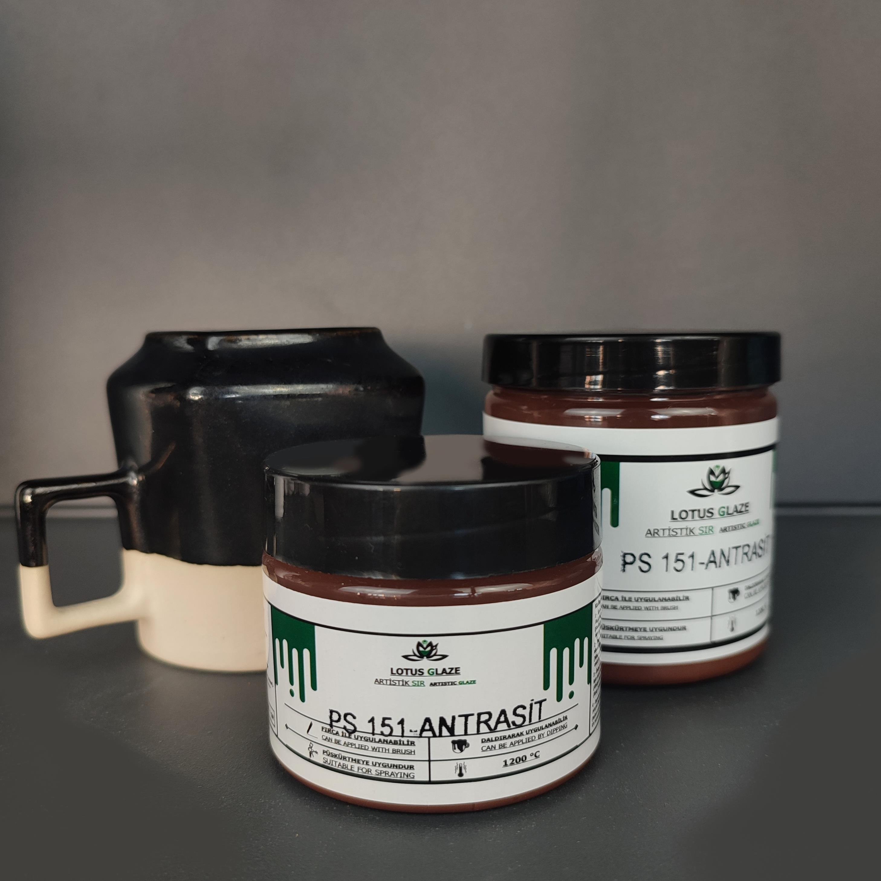 Lotus Glaze Artistik Stoneware sırı  - PS 151 Antrasit