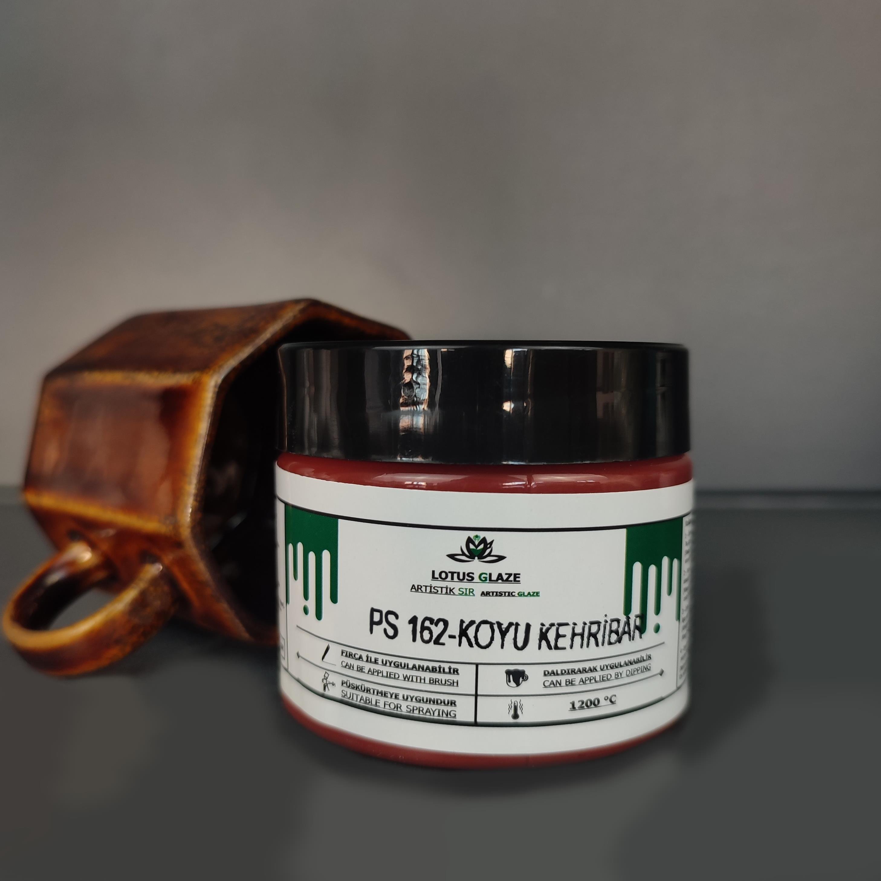 Lotus Glaze Artistik Stoneware sırı  - PS 162 Koyu Kehribar