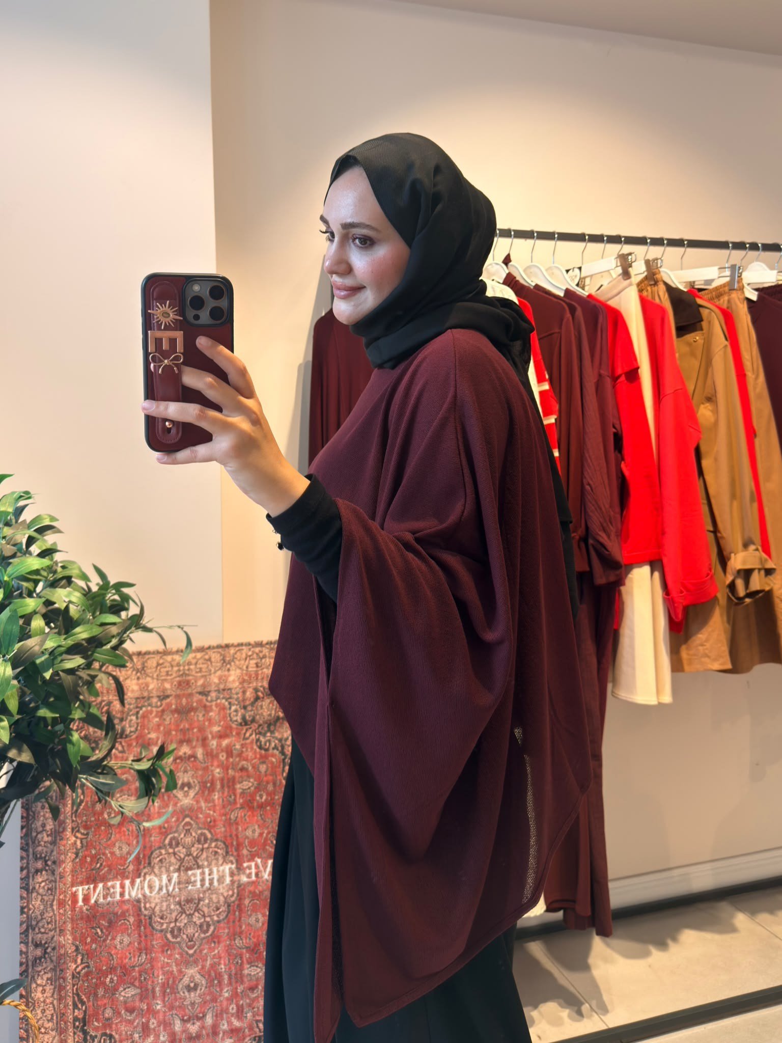 Asimetrik Kesim Bluz Bordo