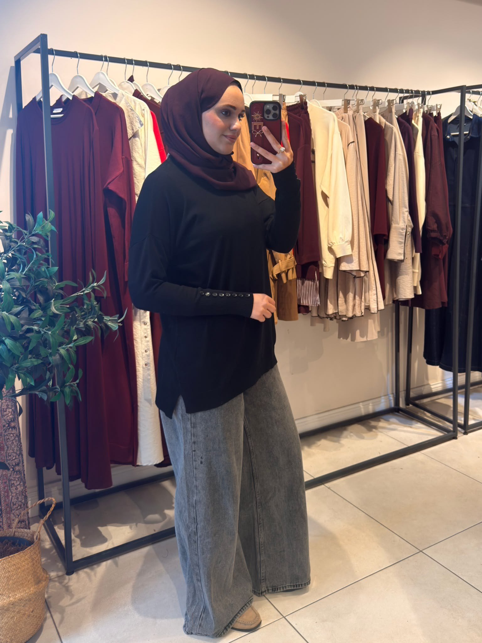 Basic Düğme Triko Siyah