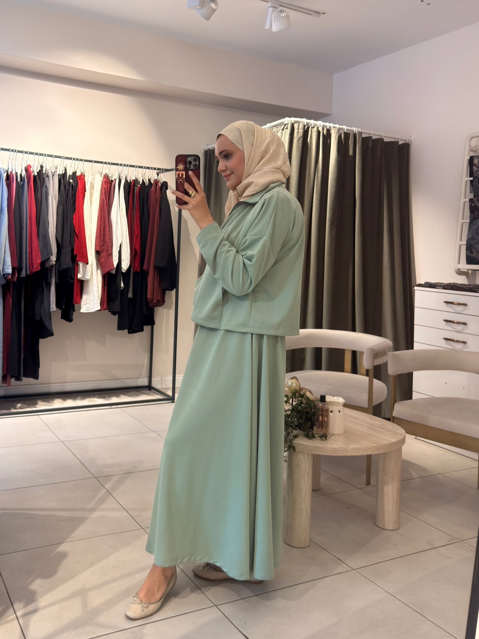 Basic Spor Etekli Takım Mint Yeşil