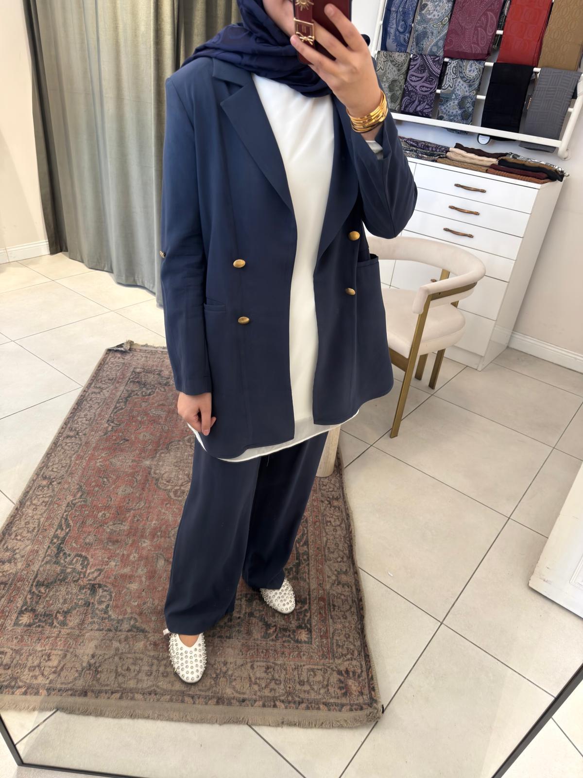 Blazer Takım Lacivert