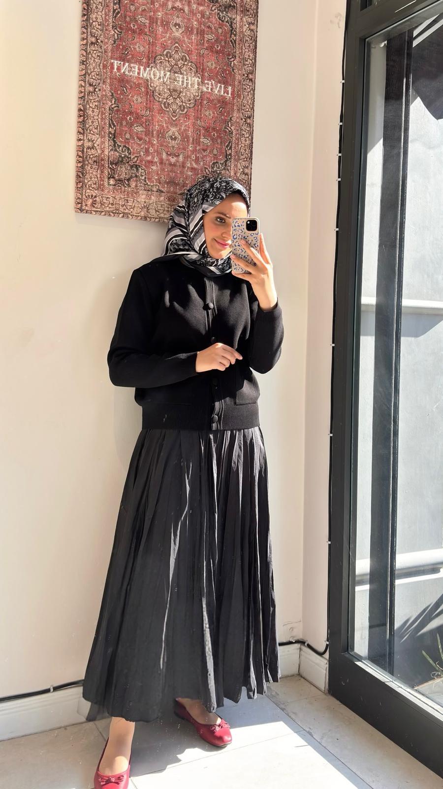 Bomber Mini Hırka Siyah