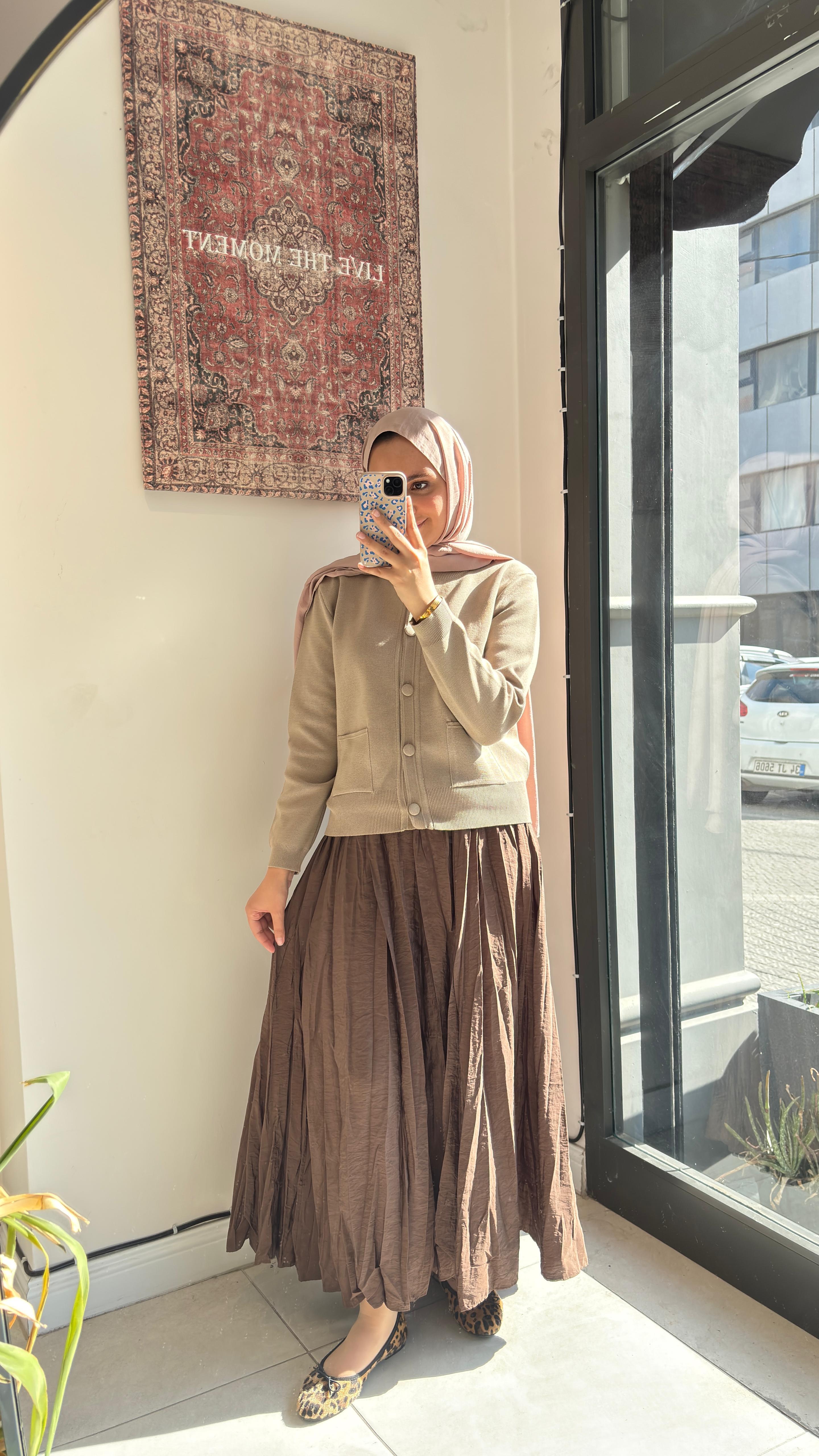 Bomber Mini Hırka Vizon