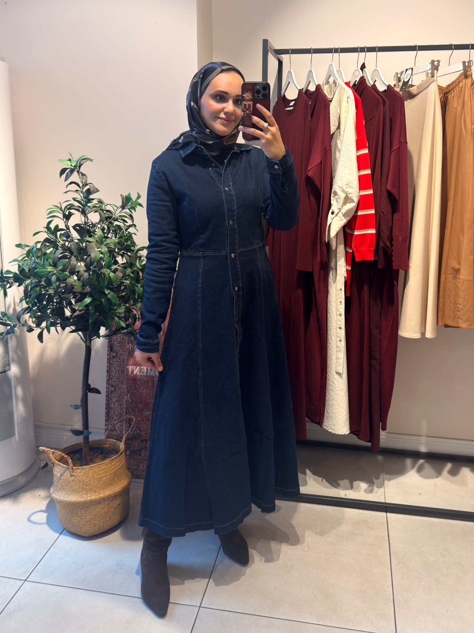 Felix Denim Elbise Lacivert