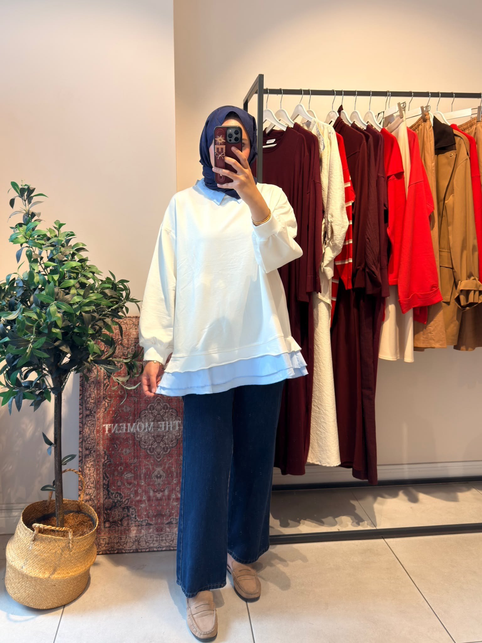 Fırfırlı Sweat Lacivert