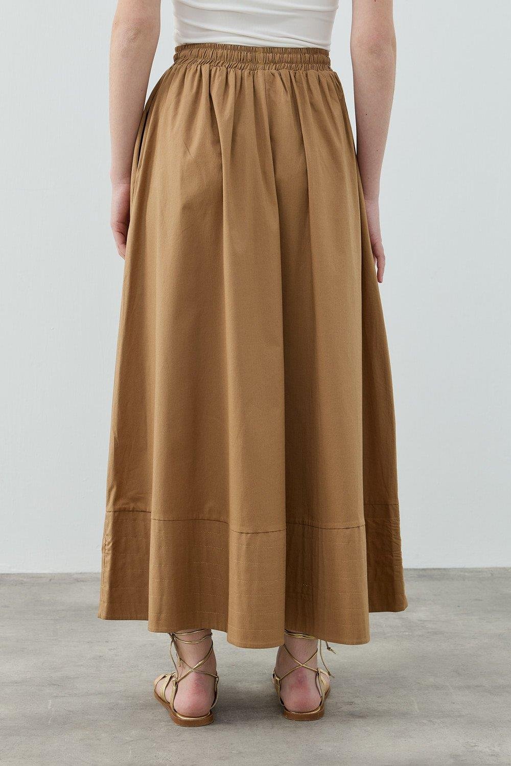 New Poplin Etek Camel