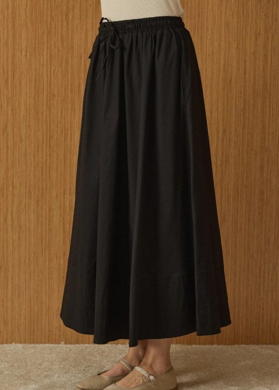 Poplin Etek Siyah