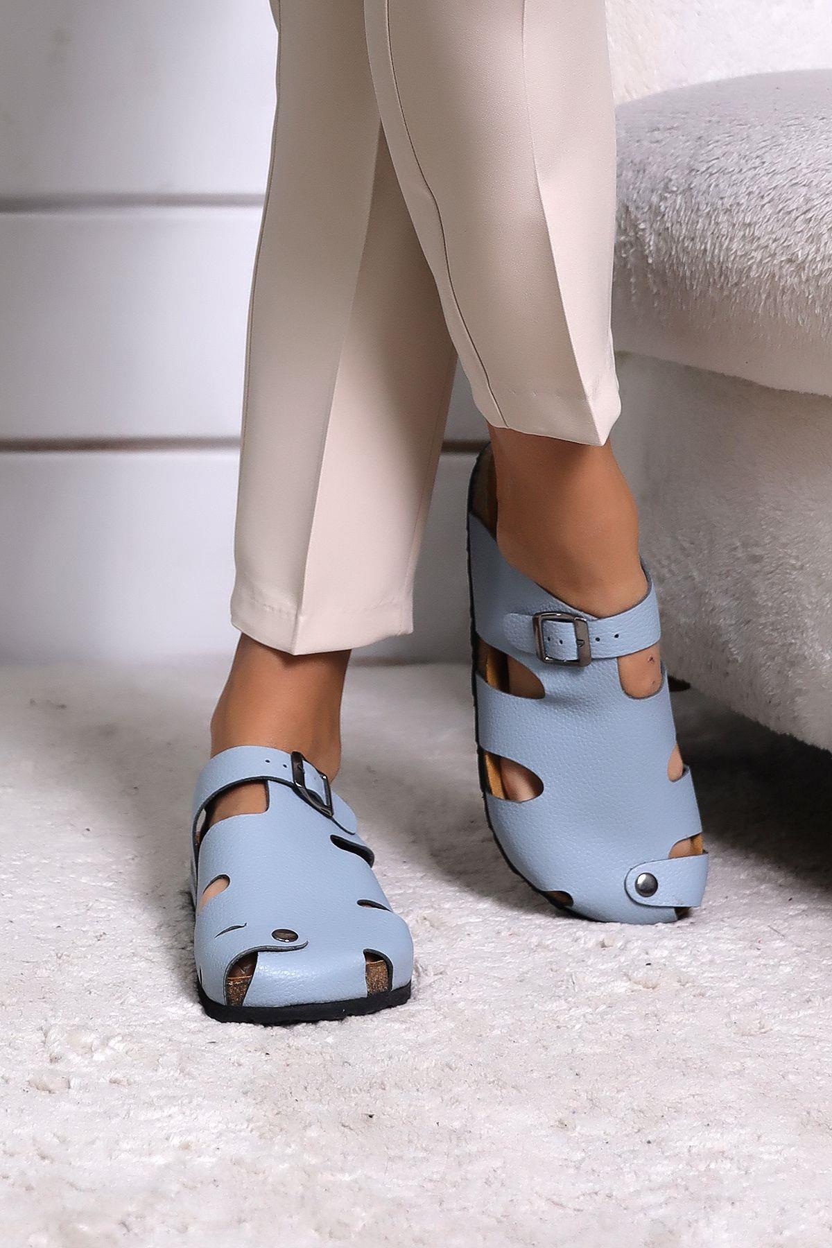 BARİ HAKİKİ DERİ ORTOPEDİK MANTAR TABAN UNISEX TERLİK