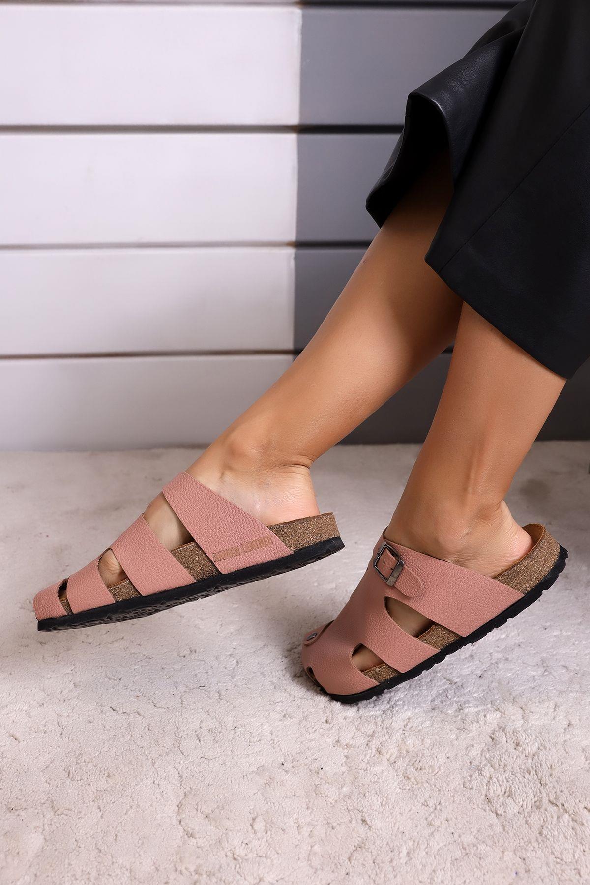 BARİ HAKİKİ DERİ ORTOPEDİK MANTAR TABAN UNISEX TERLİK