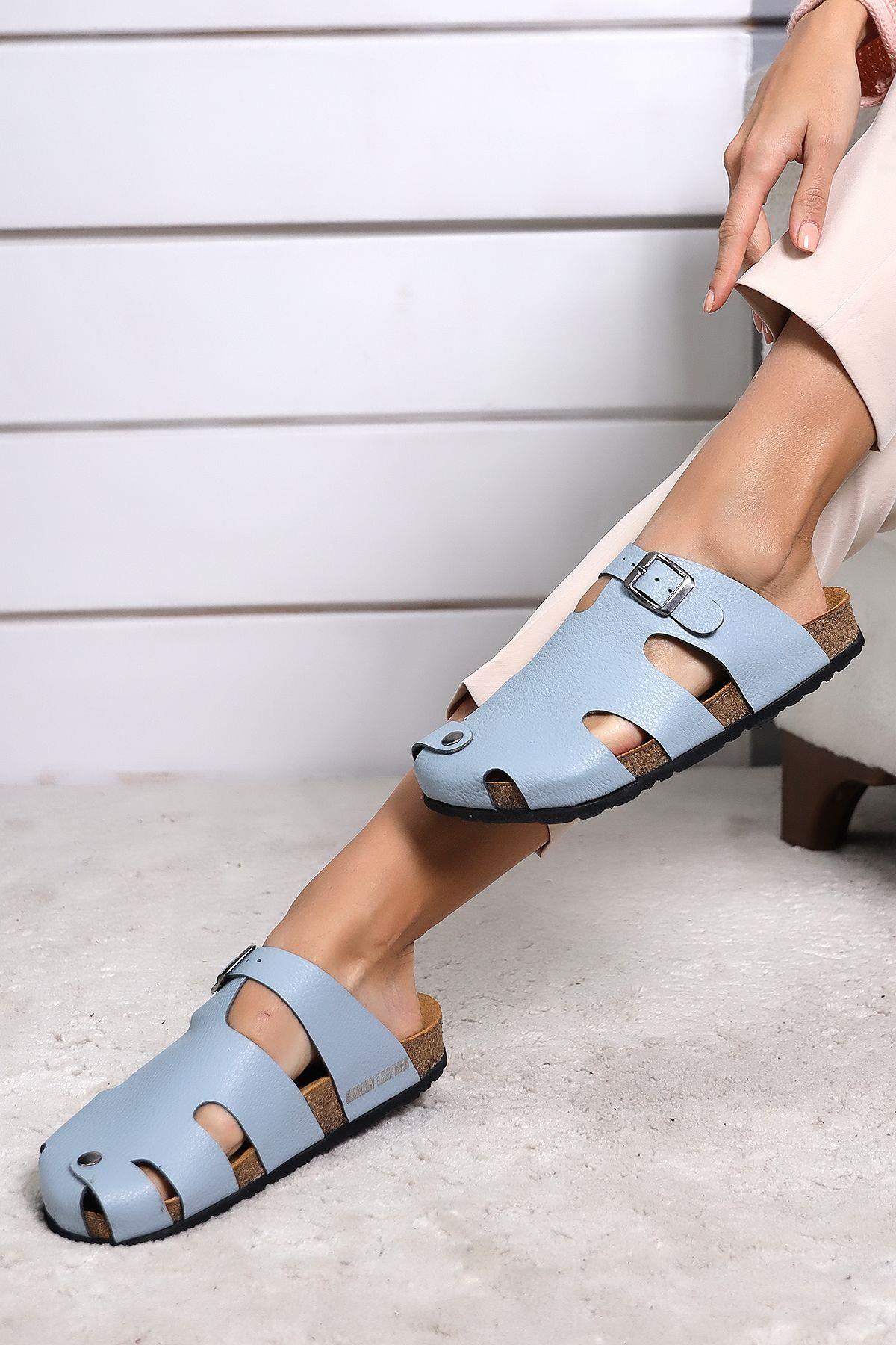 BARİ HAKİKİ DERİ ORTOPEDİK MANTAR TABAN UNISEX TERLİK