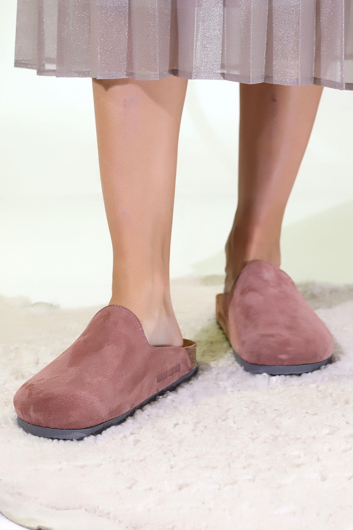 ROMA HAKİKİ DERİ ORTOPEDİK MANTAR TABAN UNISEX TERLİK