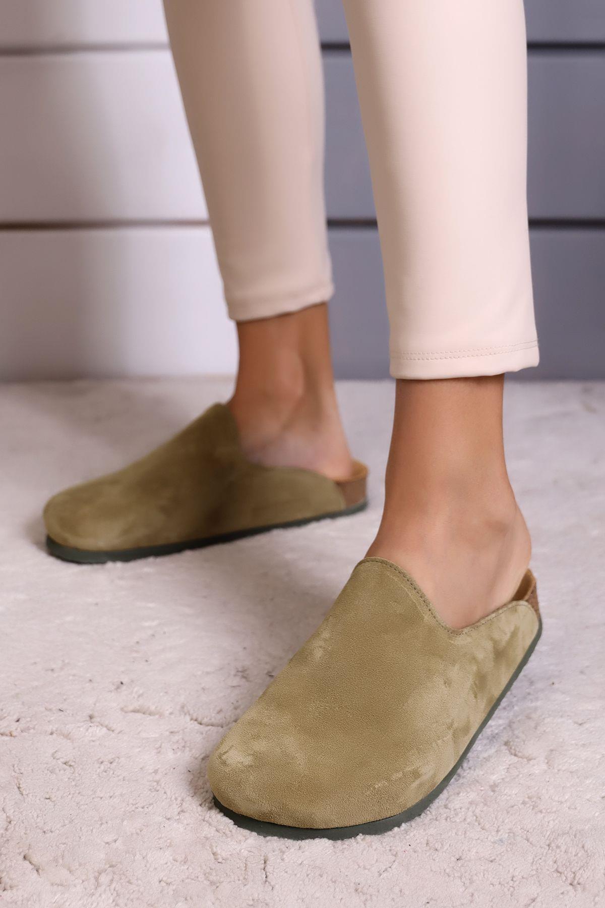 ROMA HAKİKİ DERİ ORTOPEDİK MANTAR TABAN UNISEX TERLİK