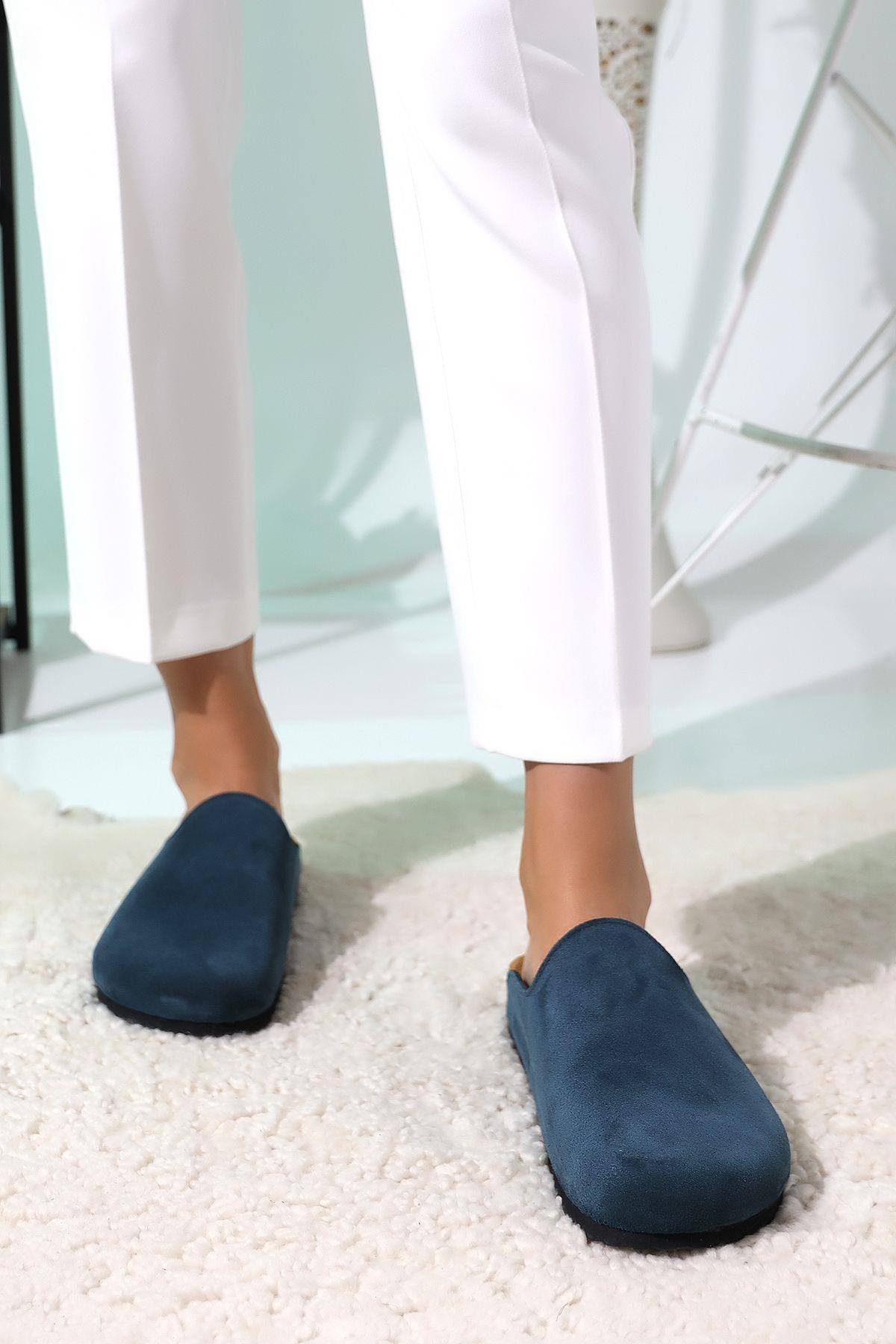 ROMA HAKİKİ DERİ ORTOPEDİK MANTAR TABAN UNISEX TERLİK