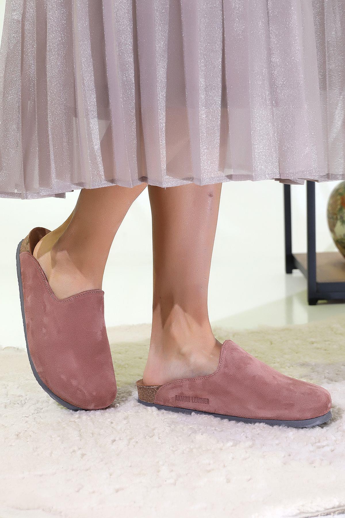 ROMA HAKİKİ DERİ ORTOPEDİK MANTAR TABAN UNISEX TERLİK