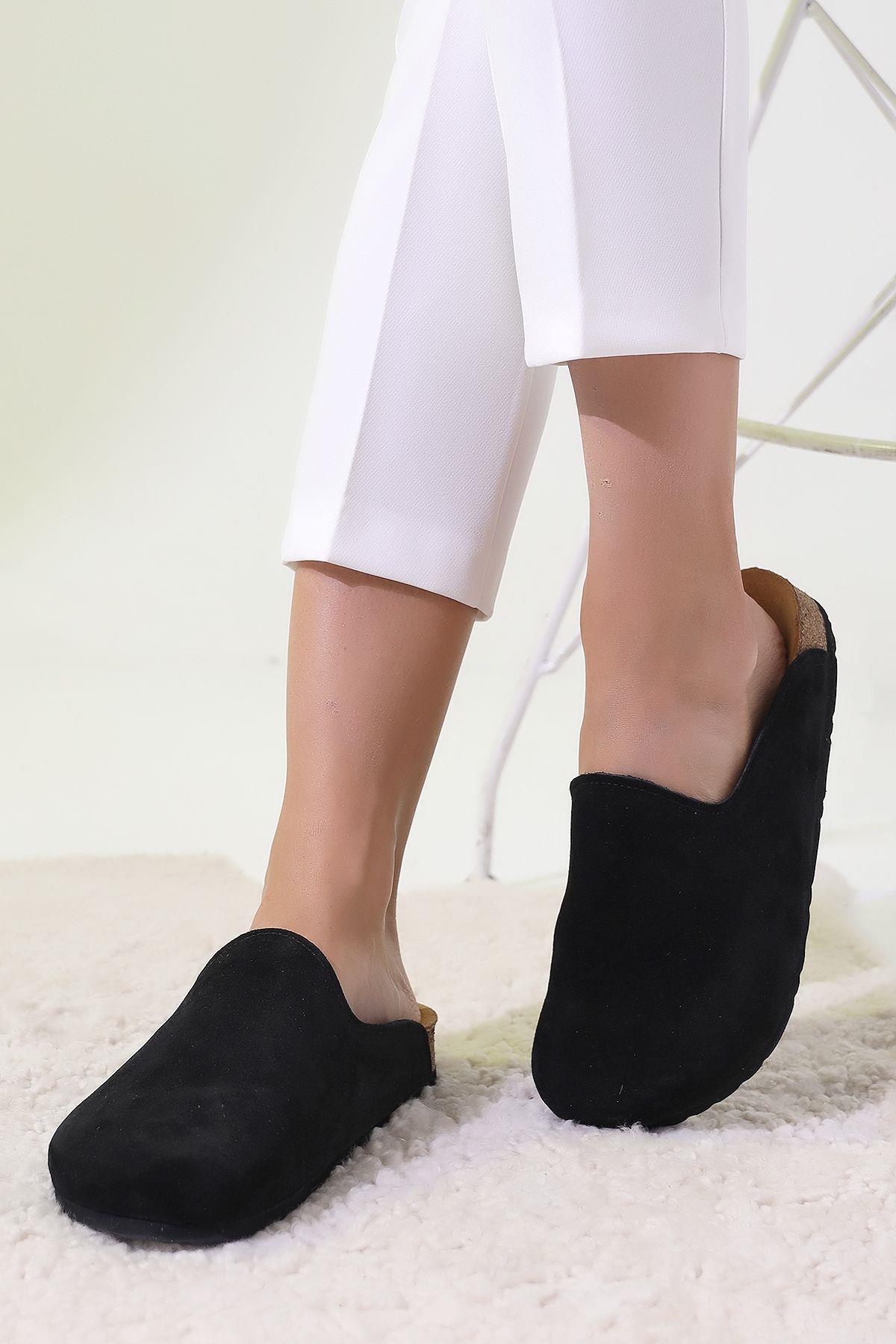 ROMA HAKİKİ DERİ ORTOPEDİK MANTAR TABAN UNISEX TERLİK