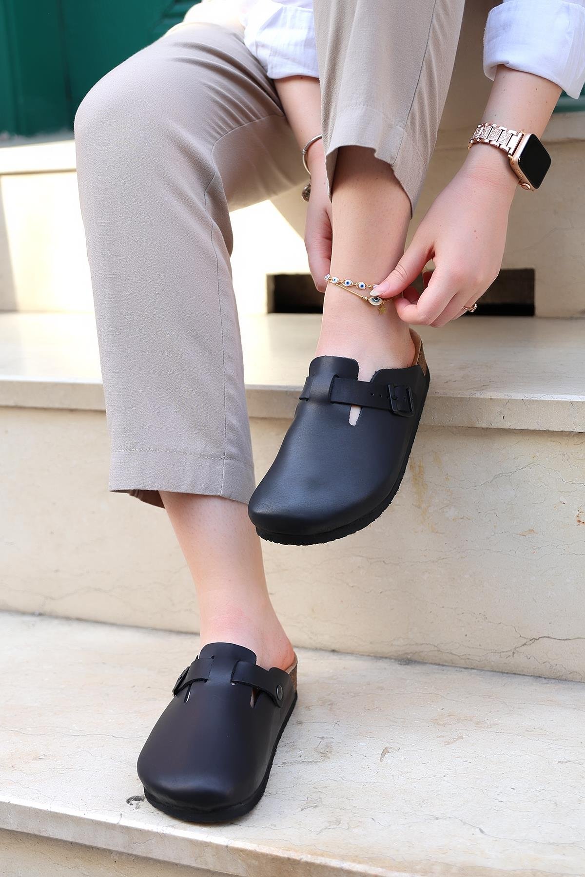 TORİNO HAKİKİ DERİ MANTAR TABAN UNISEX TERLİK