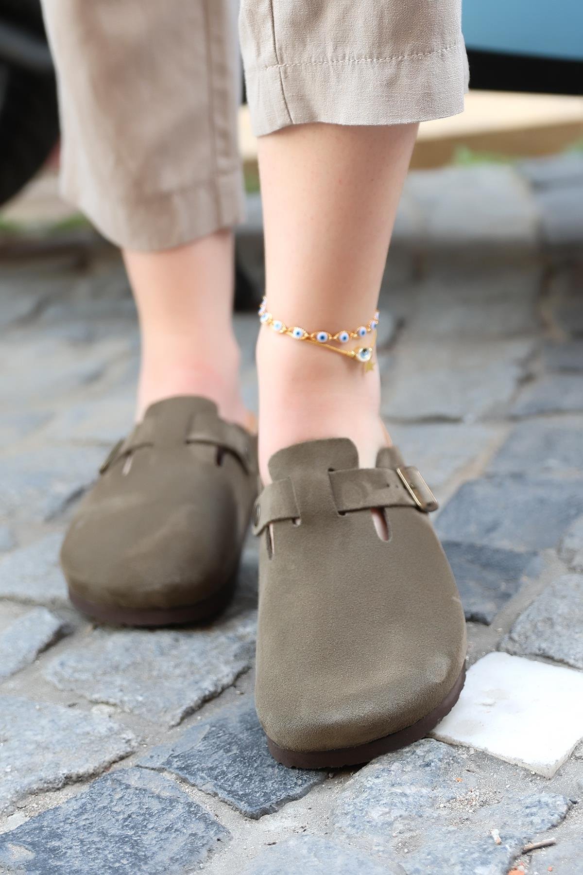 TORİNO HAKİKİ DERİ MANTAR TABAN UNISEX TERLİK