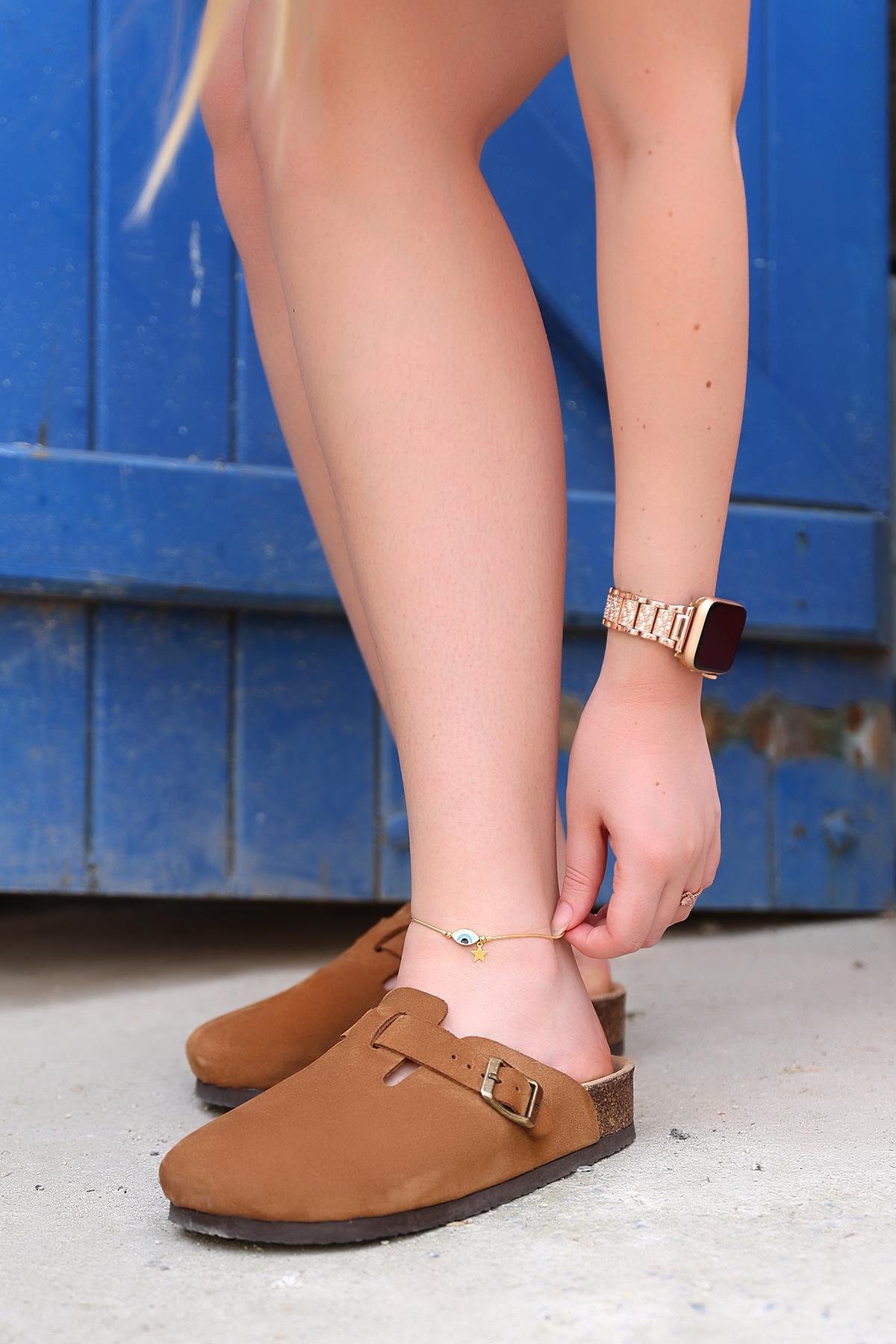 TORİNO HAKİKİ DERİ MANTAR TABAN UNISEX TERLİK