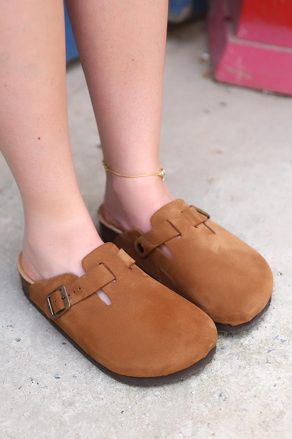TORİNO HAKİKİ DERİ MANTAR TABAN UNISEX TERLİK