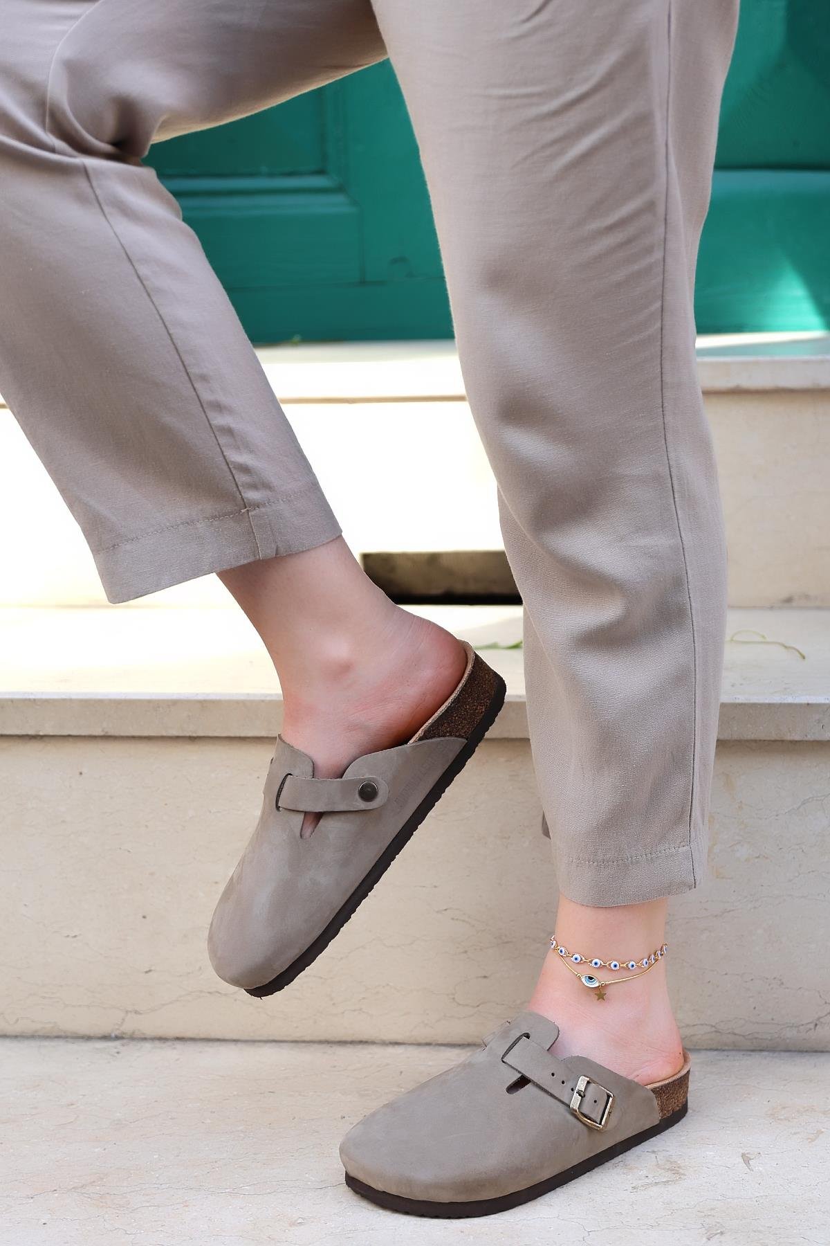TORİNO HAKİKİ DERİ MANTAR TABAN UNISEX TERLİK