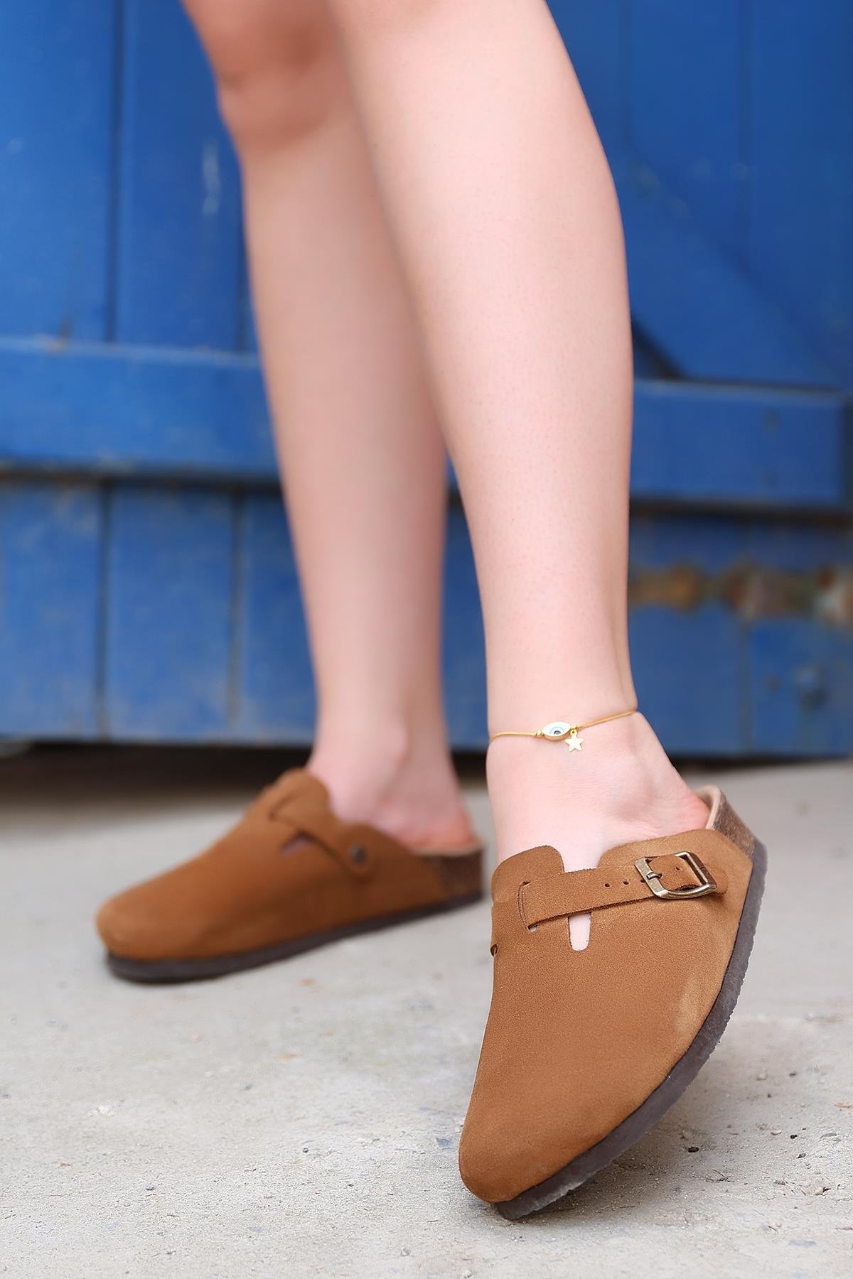 TORİNO HAKİKİ DERİ MANTAR TABAN UNISEX TERLİK