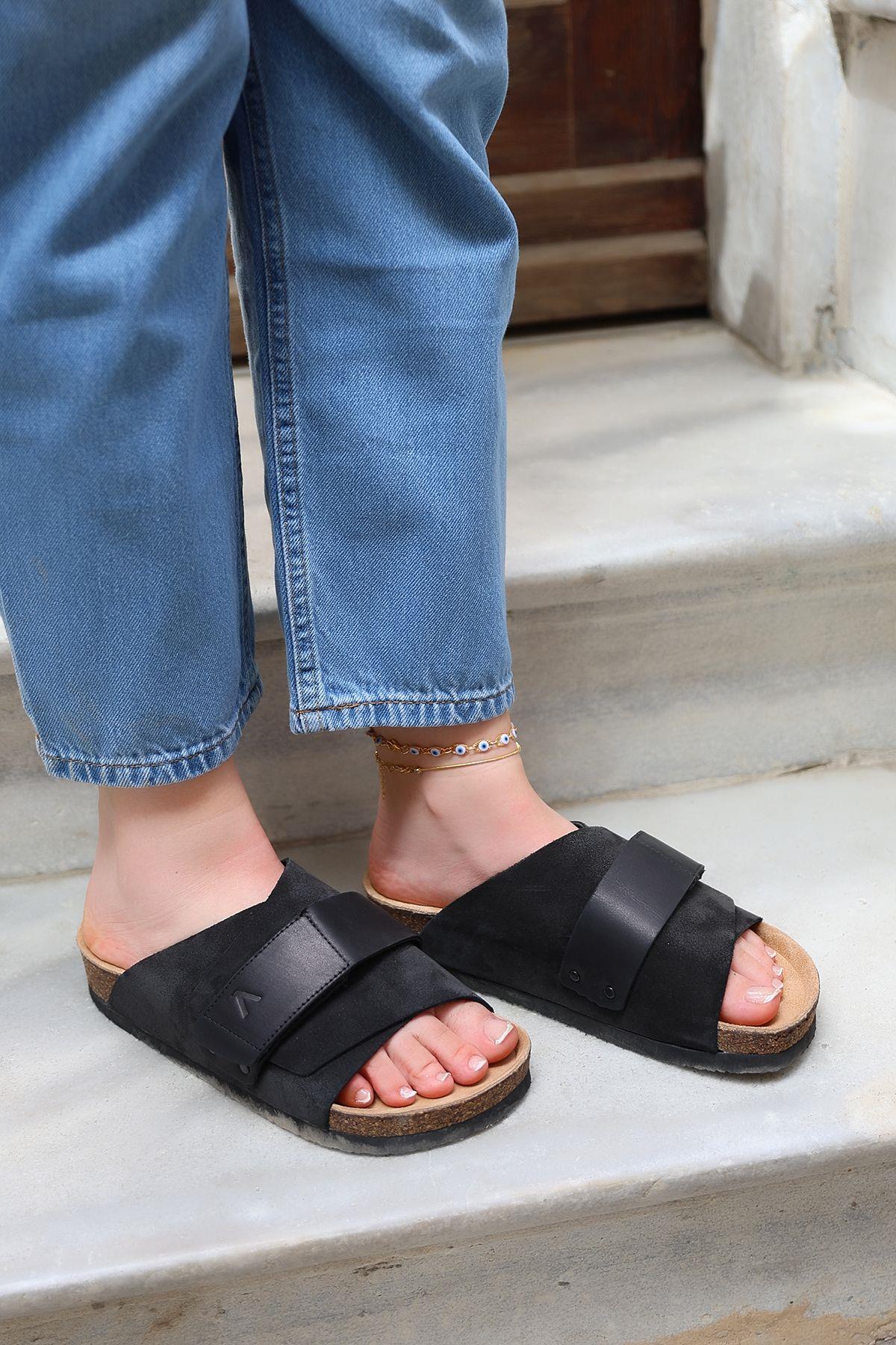 ZENİT HAKİKİ DERİ MANTAR TABAN UNISEX TERLİK