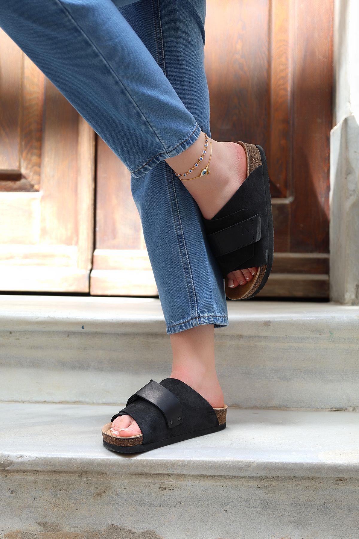 ZENİT HAKİKİ DERİ MANTAR TABAN UNISEX TERLİK