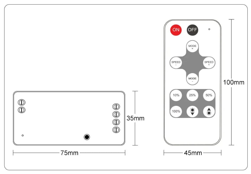  WIFI RF LED DIMMER 12/24V 2x6A