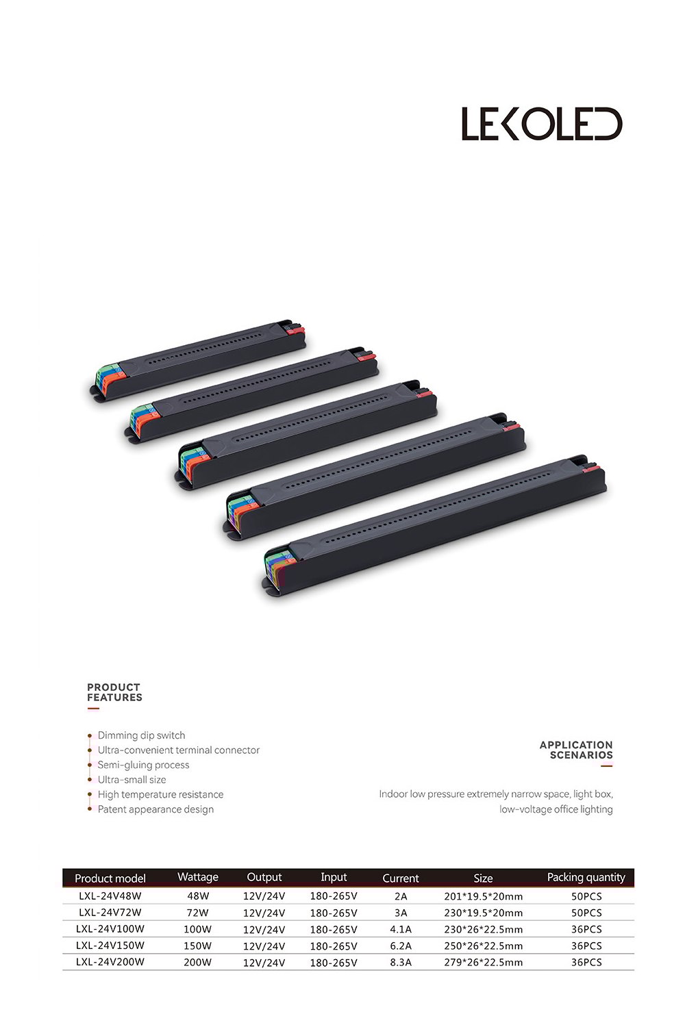 200W 24V Metal Slim Güç kaynağı