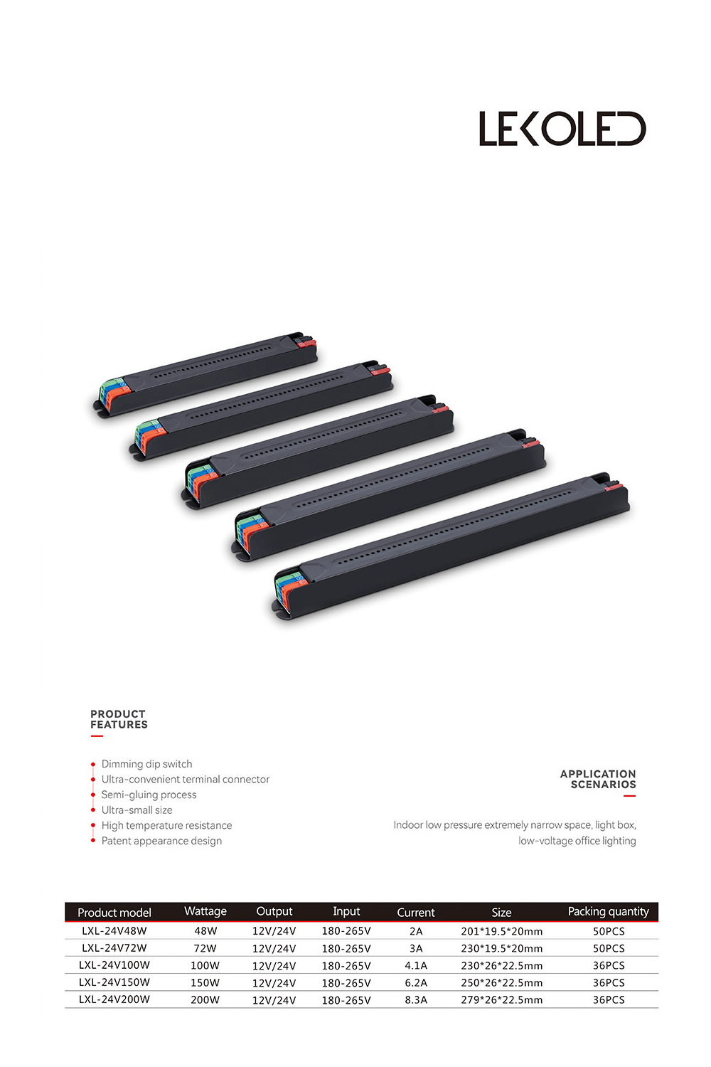 200W 24V Metal Slim Güç kaynağı