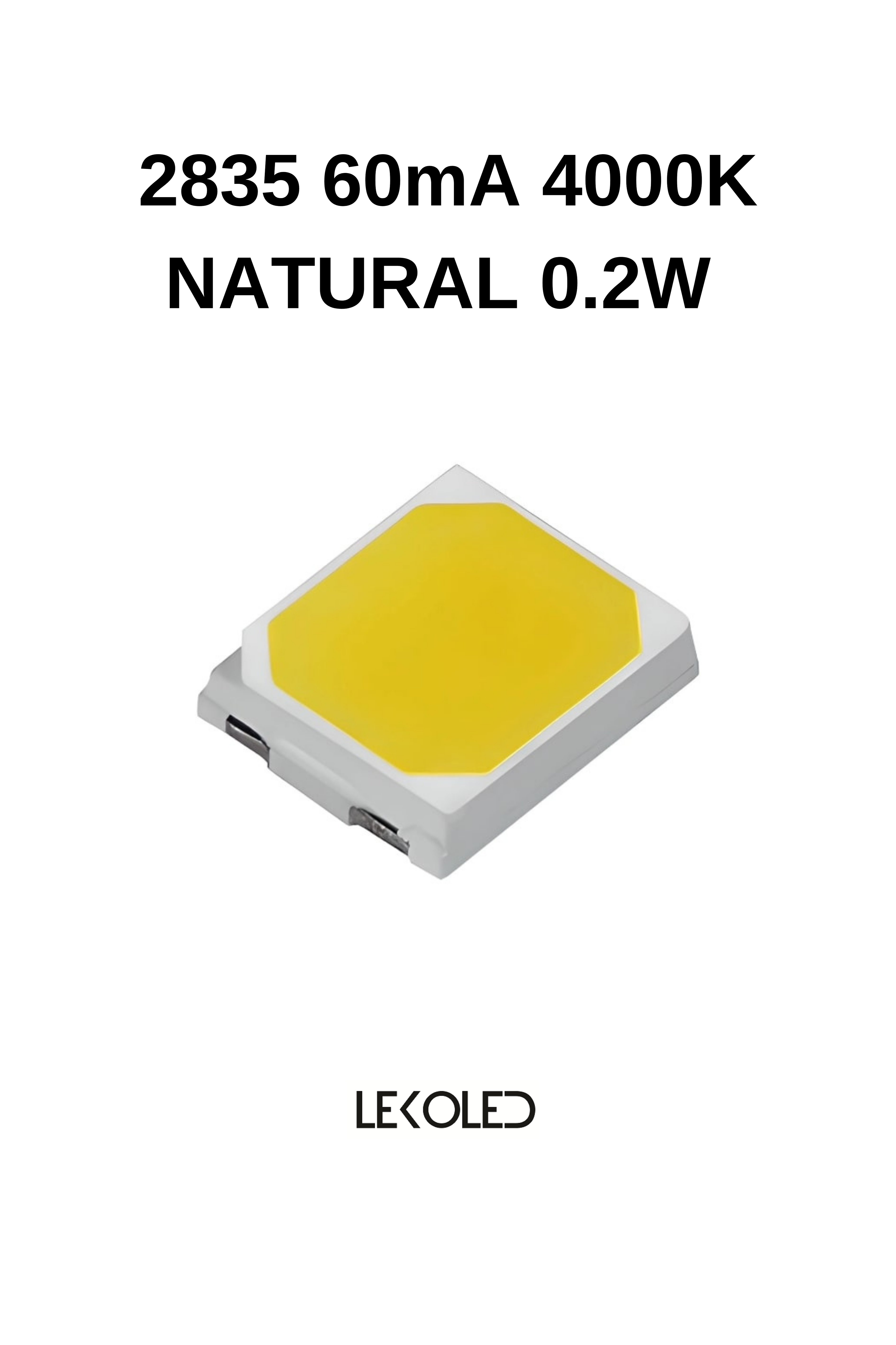 2835 0,2W 4000K NATURAL 60mA 3V SMD LED 