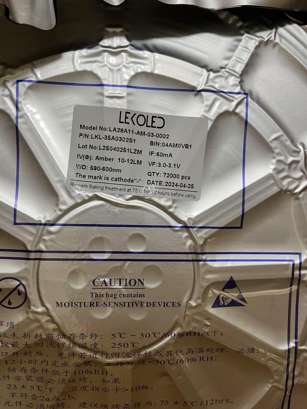 2835 0,2W AMBER 60mA 3V SMD LED 